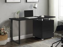 Load image into Gallery viewer, Karter Computer Desk with Drawers - Black
