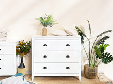 Load image into Gallery viewer, Congo 3 Drawers Tallboy - White
