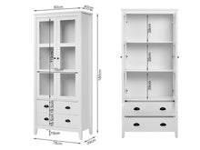 Load image into Gallery viewer, Congo Display Cabinet with 2 Drawer - White
