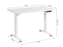Load image into Gallery viewer, Bennie 120cm Dual Motor Electric Standing Desk - White