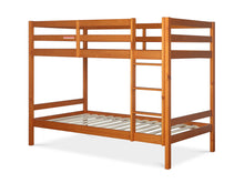 Load image into Gallery viewer, Maroon Single Wooden Bunk Bed Frame - Oak
