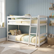 Load image into Gallery viewer, Kinga Single Wooden Bunk Bed Frame - White