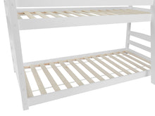 Load image into Gallery viewer, Kinga Single Wooden Bunk Bed Frame - White
