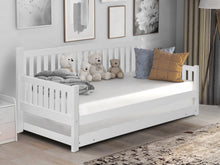 Load image into Gallery viewer, Herbert Single Wooden Trundle Bed Frame - White

