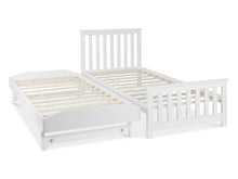 Load image into Gallery viewer, Hobson Single Wooden Trundle Bed Frame - White