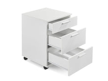Load image into Gallery viewer, Nakia 3 Drawer Filing Cabinet - White