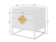 Load image into Gallery viewer, Alaska Wooden Bedside Table - White
