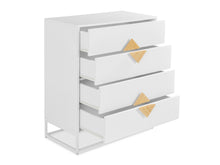 Load image into Gallery viewer, Alaska Wooden Tallboy 4 Drawers - White