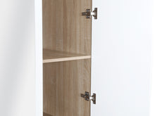 Load image into Gallery viewer, Bram 3 Door Wardrobe Cabinet with Mirror - Oak + White