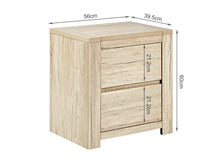 Load image into Gallery viewer, Borneo Wooden Bedside Table - Oak