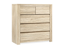 Load image into Gallery viewer, Borneo 5 Drawers Tallboy - Oak