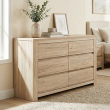 Load image into Gallery viewer, Borneo 6 Drawers Lowboy - Oak