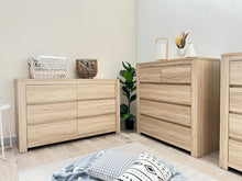 Load image into Gallery viewer, Borneo 6 Drawers Lowboy - Oak
