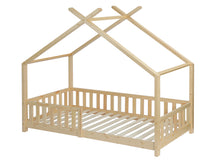 Load image into Gallery viewer, Minto Single Wooden House Bed Frame - Oak
