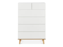 Load image into Gallery viewer, Hudson 6 Drawers Tallboy - White