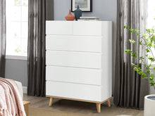 Load image into Gallery viewer, Hudson 6 Drawers Tallboy - White
