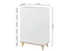 Load image into Gallery viewer, Hudson 6 Drawers Tallboy - White
