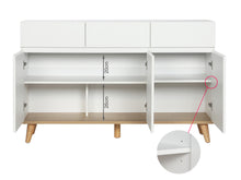 Load image into Gallery viewer, Hudson 1.35m Sideboard Buffet Table - White
