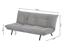 Load image into Gallery viewer, 22995 - Bolivia 3 Seater Sofa Bed - Grey - Betalife
