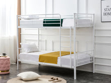 Load image into Gallery viewer, Owen Single Metal Bunk Bed Frame - White