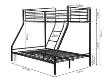 Load image into Gallery viewer, Dobson Metal Triple Bunk Bed - Black
