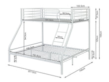 Load image into Gallery viewer, Dobson Metal Triple Bunk Bed - White
