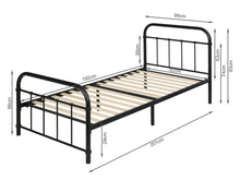 Load image into Gallery viewer, Taylor Single Metal Bed Frame - Black