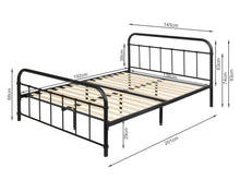 Load image into Gallery viewer, Taylor Double Metal Bed Frame - Black