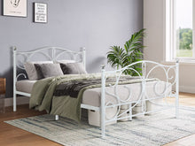 Load image into Gallery viewer, Manaia Double Metal Bed Frame - White
