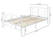 Load image into Gallery viewer, Manaia Double Metal Bed Frame - White