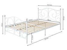 Load image into Gallery viewer, Manaia Double Metal Bed Frame - White

