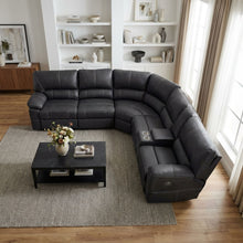 Load image into Gallery viewer, Kingston Electric Recliner Corner Sofa - Black