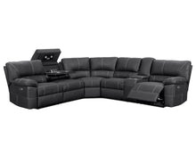 Load image into Gallery viewer, Kingston Electric Recliner Corner Sofa - Black
