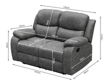 Load image into Gallery viewer, Wilson Manual 2 Seater Recliner Sofa - Grey
