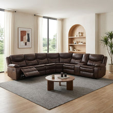 Load image into Gallery viewer, Mandan Manual Recliner Corner Sofa - Brown