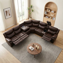 Load image into Gallery viewer, Mandan Manual Recliner Corner Sofa - Brown
