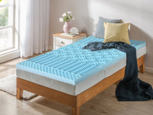 Load image into Gallery viewer, Zonelux 5 Zone Gel Memory Foam Mattress Topper - King Single