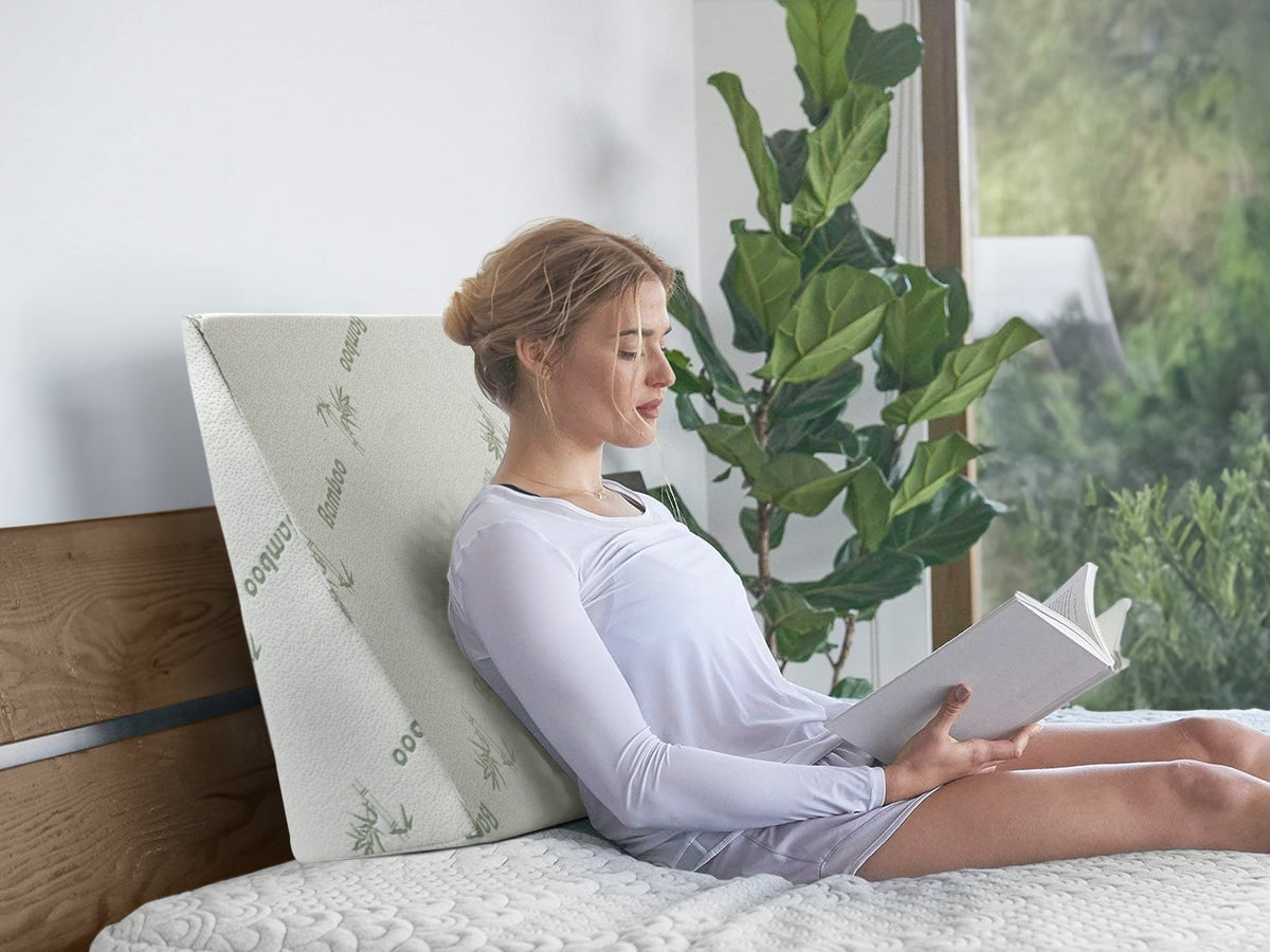 Pure Wedge Bamboo Gel Memory Foam Wedge Pillow