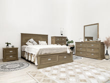 Load image into Gallery viewer, Hadley Solid Wood Queen Bed Frame with Storage - Emerland Grey
