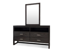 Load image into Gallery viewer, Cabos Solid Wood 4 Drawer Dresser with Mirror - Mocha