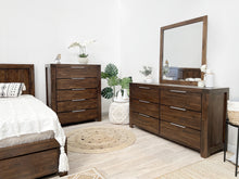 Load image into Gallery viewer, Jarvis Solid Wood 6 Drawer Dresser with Mirror - Caramel