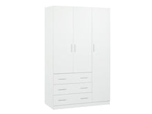 Load image into Gallery viewer, Tongass 3 Door Wardrobe with 3 Drawers - White