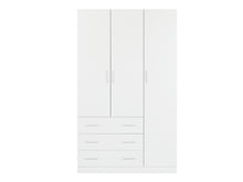 Load image into Gallery viewer, Tongass 3 Door Wardrobe with 3 Drawers - White
