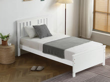 Load image into Gallery viewer, Castor Single Wooden Bed Frame - White