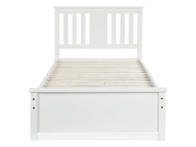 Load image into Gallery viewer, Castor Single Wooden Bed Frame - White