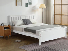 Load image into Gallery viewer, Castor King Single Wooden Bed Frame - White