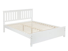 Load image into Gallery viewer, Castor Double Wooden Bed Frame - White