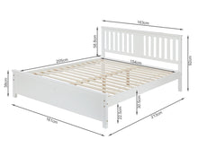 Load image into Gallery viewer, Castor Queen Wooden Bed Frame - White