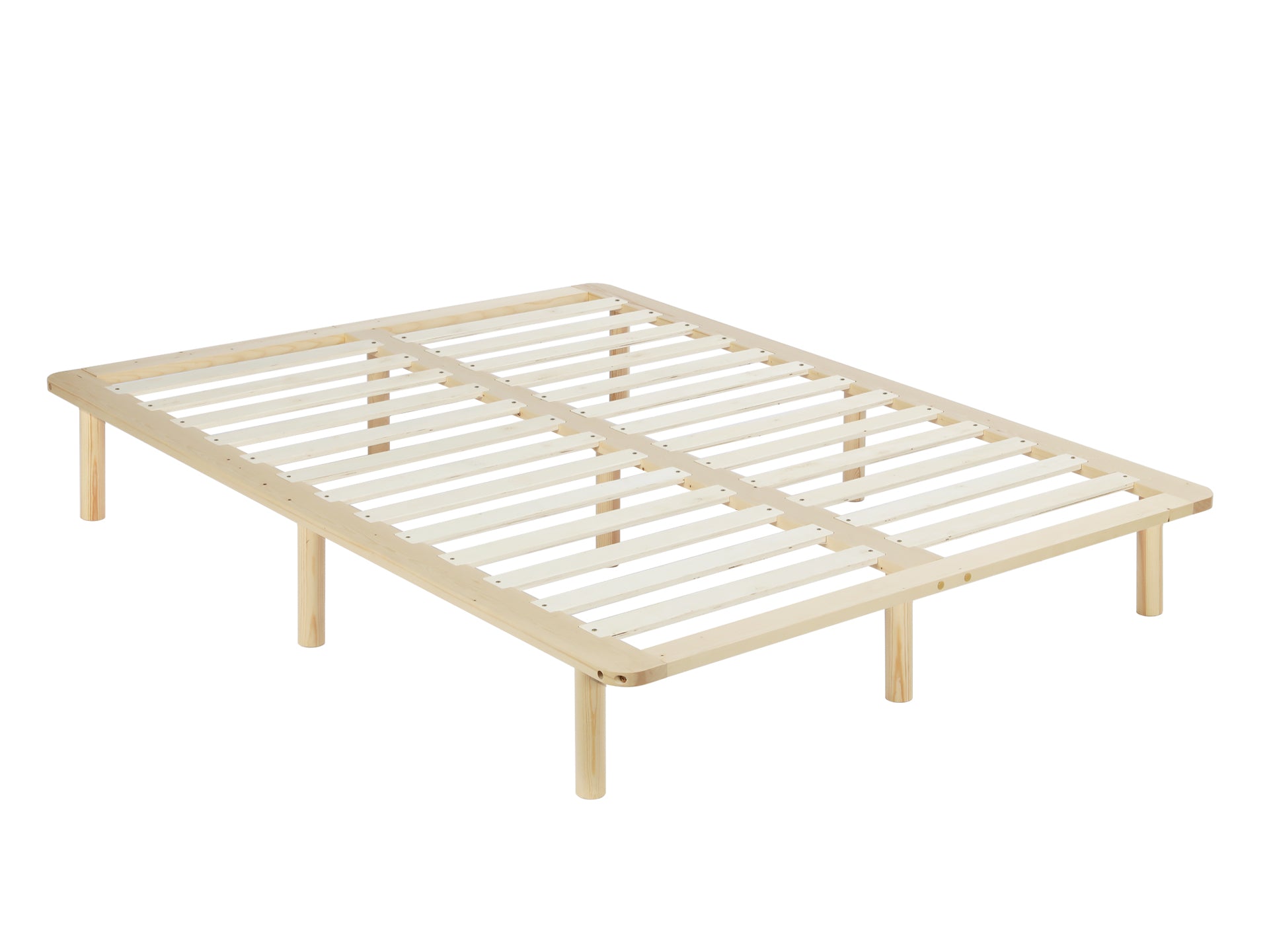 Ohio Double Wooden Bed Base Natural