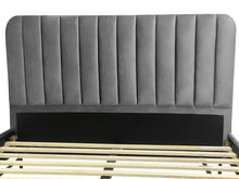 Load image into Gallery viewer, Rainier Queen Velvet Bed Frame - Charcoal
